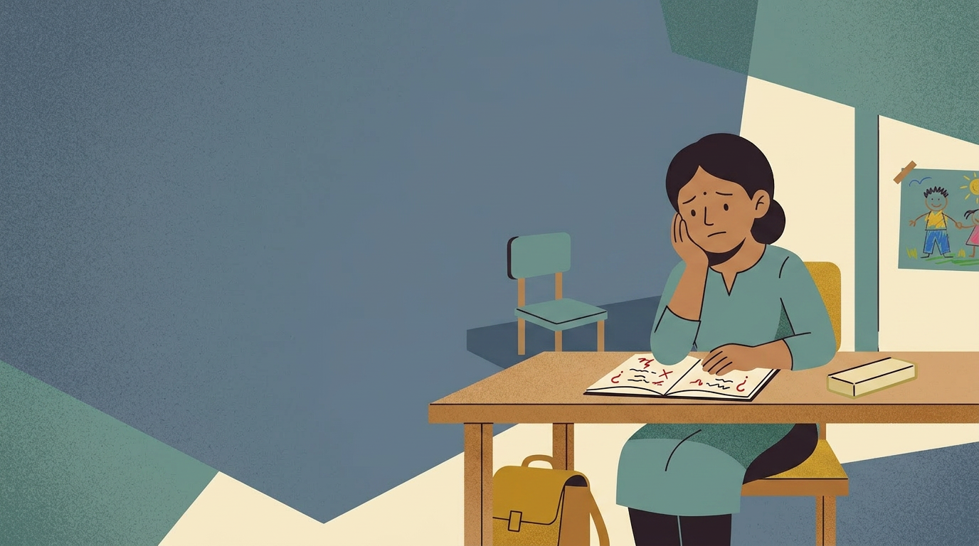 Parent guidance card showing a worried parent